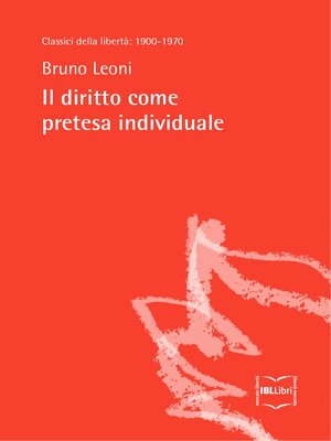 cover image of Il diritto come pretesa individuale